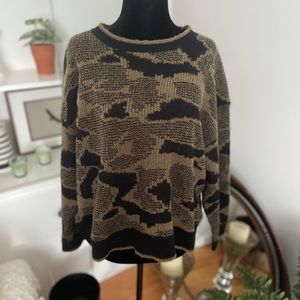 JOHN + JENN Camo Sweater